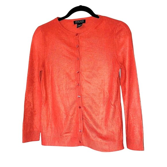 NEW YORK & CO. WOMENS LONG SLEEVE BUTTON DOWN CARDIGAN SWEATER SIZE X-SMALL - Picture 1 of 7